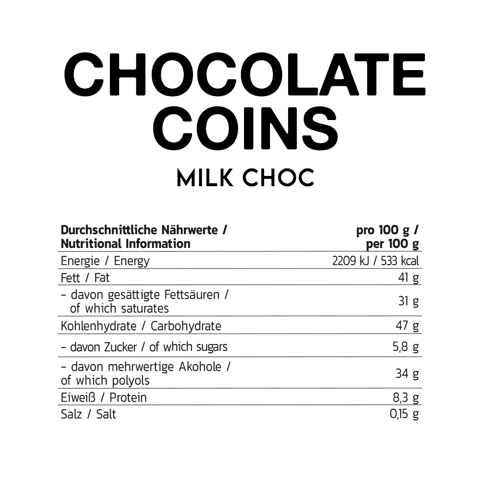 Inlead Chocolate Coins - 150 g - White Chocolate