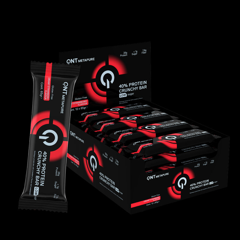 QNT 40% Protein Crunchy Bar - 12 x 65 g