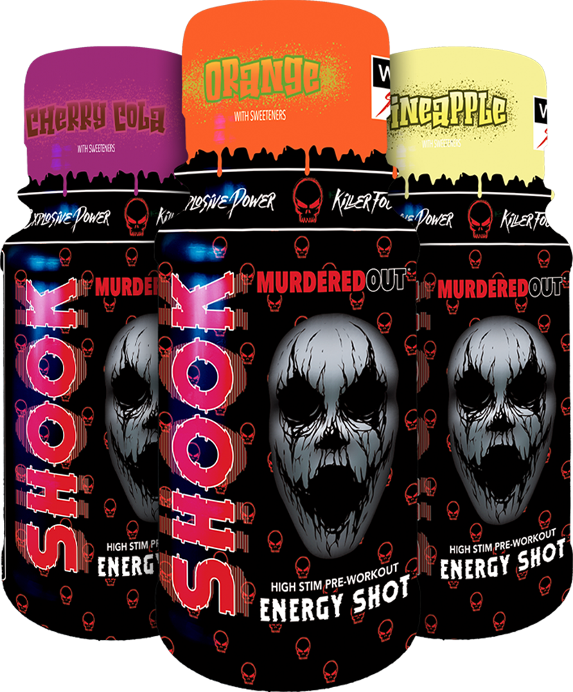Murdered Out SHOOK Energy Shots - 12 x 60 ml