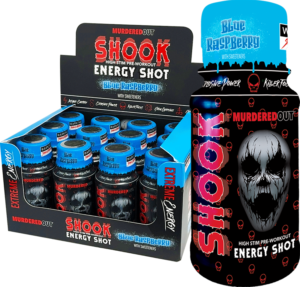 Murdered Out SHOOK Energy Shots - 12 x 60 ml