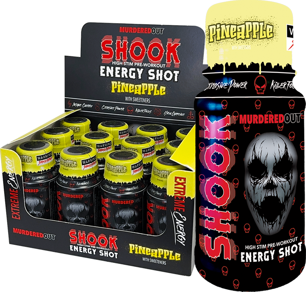 Murdered Out SHOOK Energy Shots - 12 x 60 ml