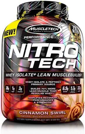 MuscleTech Nitro Tech Whey Protein - 1820 g - Strawberry