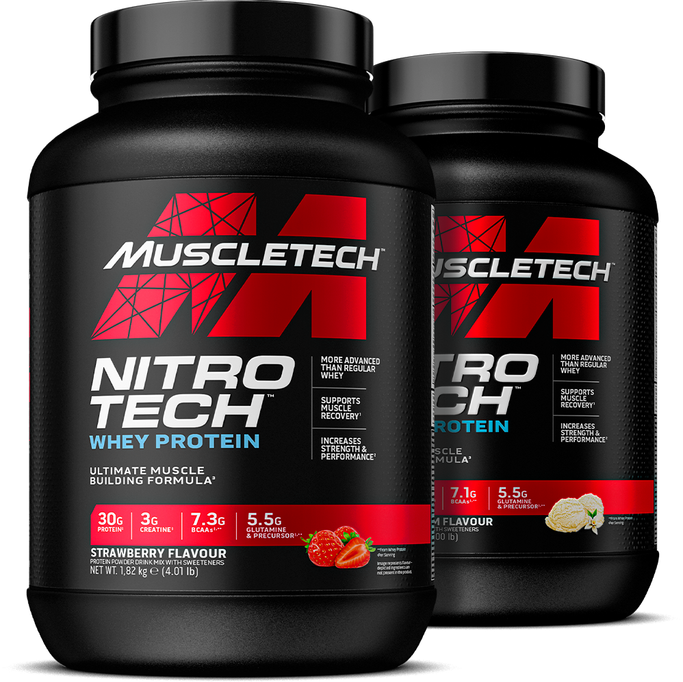 MuscleTech Nitro Tech Whey Protein - 1820 g - Strawberry