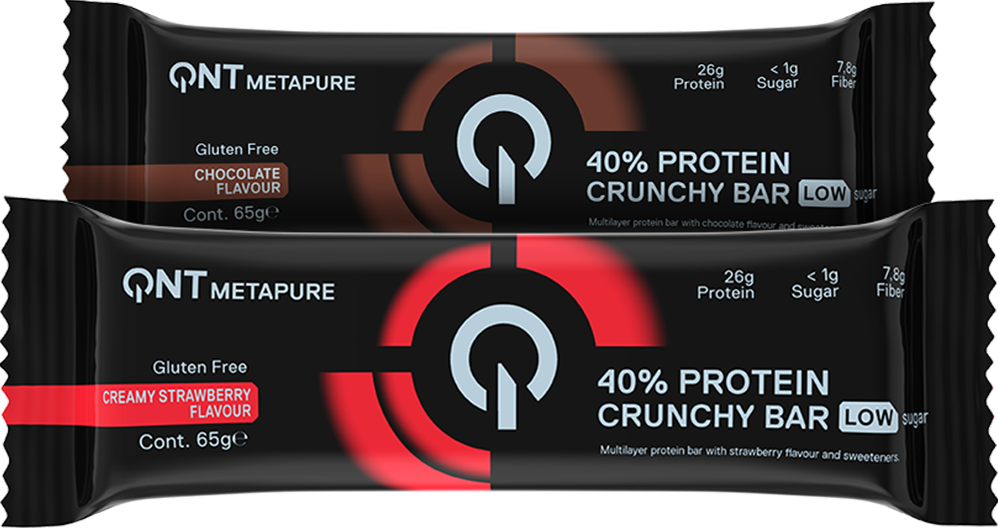 QNT 40% Protein Crunchy Bar - 12 x 65 g