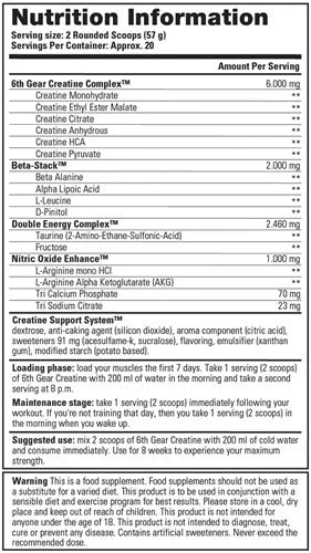 Stacker2 6th Gear Creatine Complex - Lemon
