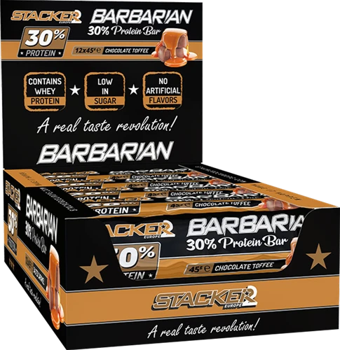 Stacker2 Barbarian 30% Protein Bar - 12 x 45 g