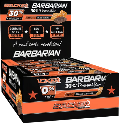 Stacker2 Barbarian 30% Protein Bar - 12 x 45 g