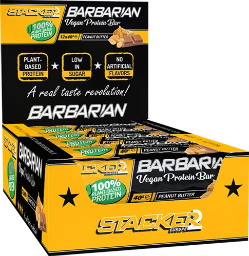 Stacker2 Barbarian Vegan Protein Bar - 12 x 40 g
