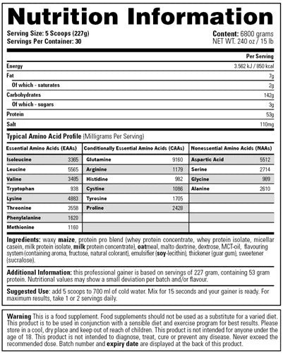 Stacker2 Giant Mass Gainer - 6800 g