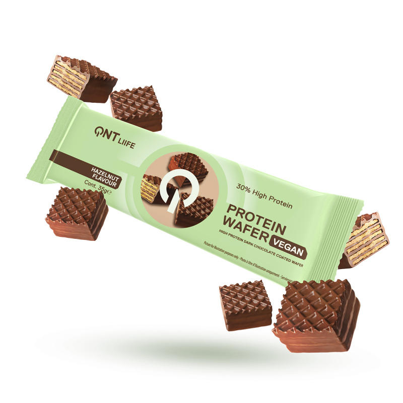 QNT Vegan Protein Wafer - 12 x 35 g - Hazelnut